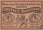 Sakerhets tandstickor Hercules Tandsticksfabricks Swedish safety match