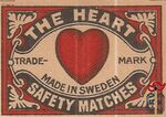 The Heart trade mark safety matches made in Sweden