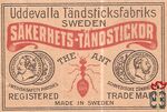 Sakerhets-Tandstickor Uddevalla Tandsticksfabriks Sweden the ant Swedi