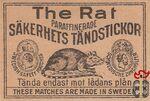 The Rat paraffinerade Sakerhets Tandstickor Swedish safety matches Sch