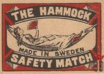 The Hammock safety matches made in Sweden