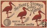 The Three Storks Safety Matches made at Tidaholm Sweden