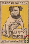 Safety matches average count 60 matches made in Sweden