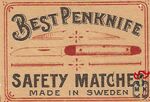 Best Penknife safety matches made in Sweden