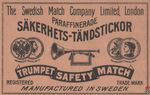 Sakerhets tandstickor trumpet safety match The Swedisch match company