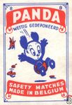 Panda wettig gedeponeerd safety matches made in Belgium