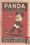 Panda Wettig Gedeponeerd safety matches made in Belgium