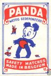 Panda wettig gedeponeerd safety matches made in Belgium