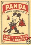 1 Panda wettig gedeponeerd safety matches made in Belgium