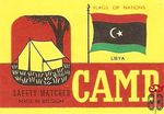 Libya Flags of nations Camp safety matches  made in Belgium