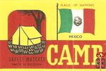 Mexico Flags of nations Camp safety matches  made in Belgium