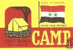 United Arab Republic  flags of nations safety matches made in Belgium