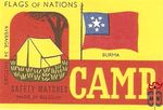 Burma Flags of nations Camp safety matches made in Belgium