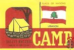 Lebanon Flags of nations Camp safety matches made in Belgium