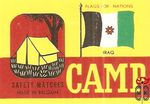 Iraq Flags of nations Camp safety matches made in Belgium
