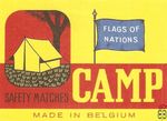 Flags of nations Camp safety matches made in Belgium