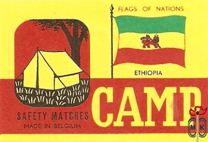 Ethiopia Flags of nations Camp safety matches made in Belgium