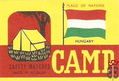 Hungary Flags of nations Camp safety matches made in Belgium