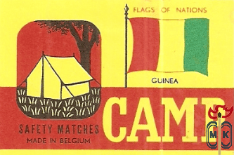 Guinea Flags of nations Camp safety matches made in Belgium