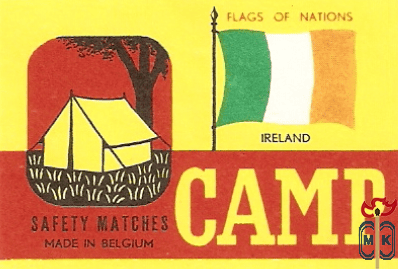 Ireland Flags of nations Camp safety matches made in Belgium