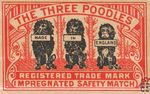The three poodles registered trade mark impregnated safety match made