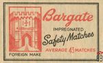 Bargate impregnated safety matches average 43 matches foreign make