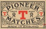 Pioneer Matches registered trade mark made in England