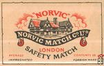 Norvic match Co. Ltd. "Norvic" London safety matches average
