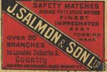 J.Salmon & Son Ltd safety matches average firty sticks matches finest