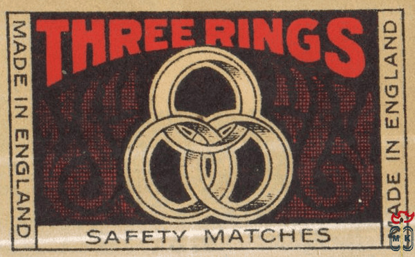 Three Rings safety matches made in England