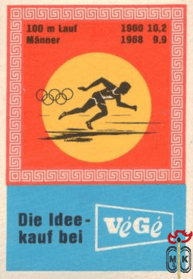 100 m Lauf Manner 1960 10.2 1968 9.9  Die Idee - kauf bei VeGe