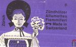 Zurich Zundholzer Allumettes Fiammiferi Made in Switzerland