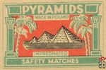 Pyramids made in Poland impregnated safety matches