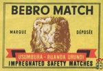 Bebro match marque deposee Usumbura - Ruanda Urundi impregnated safety