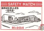 Belgique Bruxelles 1958 safety match