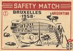 Argentine Bruxelles 1958 safety match