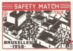 Italie Bruxelles 1958 safety match