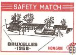 Hongrie Bruxelles 1958 safety match