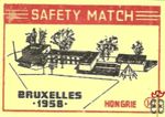 Hongrie Bruxelles 1958 safety match