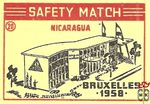 Nicaragua Bruxelles 1958 safety match