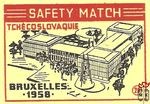 Tchecoslovaquie Bruxelles 1958 safety match