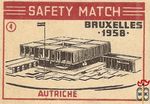 Autriche Bruxelles 1958 safety match