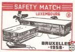 Luxembourg Bruxelles 1958 safety match