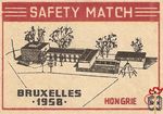 Hongrie Bruxelles 1958 safety match