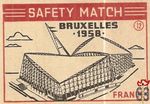 France Bruxelles 1958 safety match