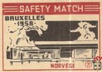 Norvege Bruxelles 1958 safety match