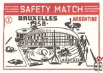 Argentine Bruxelles 1958 safety match