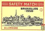 Allemagne Bruxelles 1958 safety match