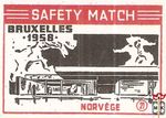 Norvege Bruxelles 1958 safety match