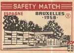 Espagne Bruxelles 1958 safety match